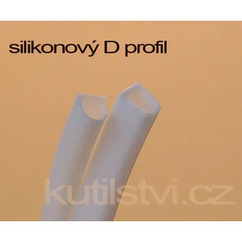 Těsnění do okna a dveří Silikonové těsnění oken a dveří - D profil pro lepení Varianta: Silikonové těsnění D profil pro lepení , 4 mm, barva bílá, cena za 1m, rozměřujeme