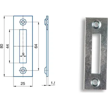 Protiplech rovný Hobes 24130 Varianta: Protiplech rovný Hobes 24130, zinek bílý