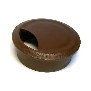 Nábytkové kování Průchodka kabelová, průměr 60 mm, plast Varianta: hnědá