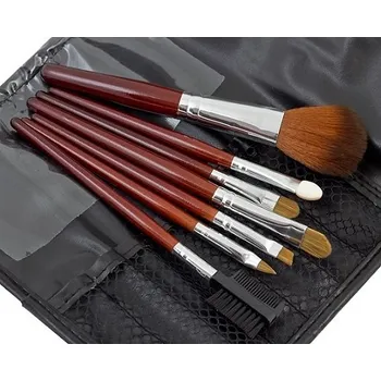 Kosmetický štětec GNT Kosmetické štětce na make up sada 7ks s pouzdrem hnědé