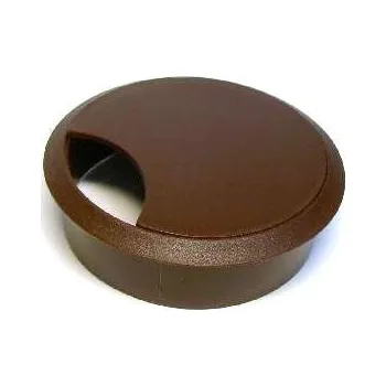 Nábytkové kování Průchodka kabelová, průměr 70 mm, plast Varianta: hnědá