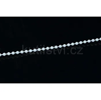 Stín Ovládací řetízek pro ISSO žaluzie a textilní rolety, průměr kuliček 3,2mm Barva: Bílá