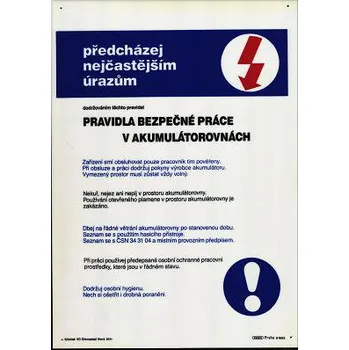 Pravidla bezpečné práce v akumulátorovnách