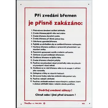 Pravidla bezpečné práce při zvedání břemen