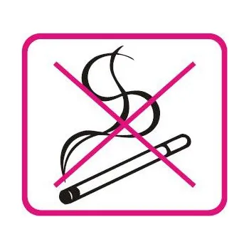 Značení Symbol - zákaz kouření bezpečnostní tabulka samolepící