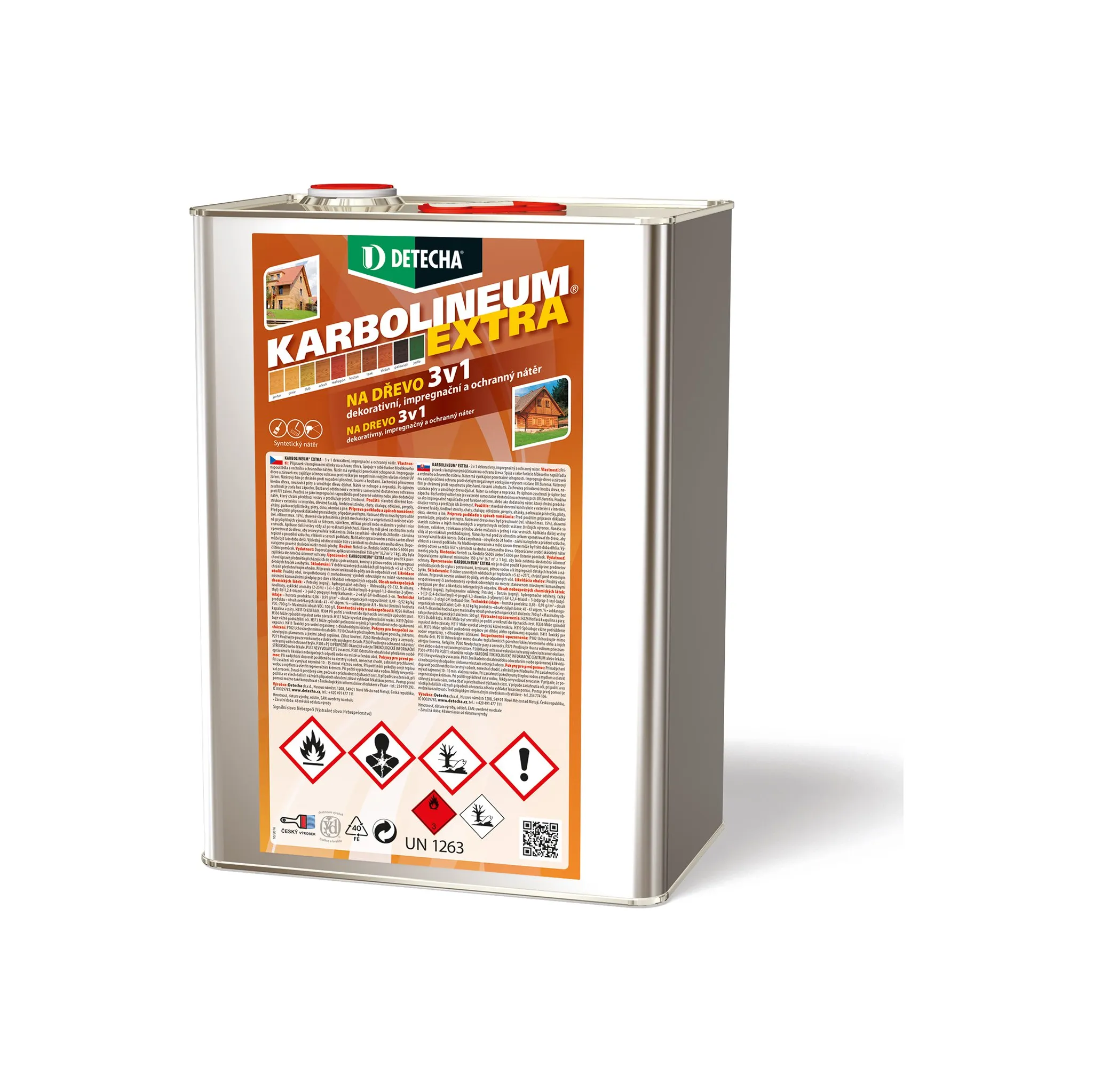 Fotografie 1 - Impregnace na dřevo Detecha Karbolineum Extra 8 kg jantar
