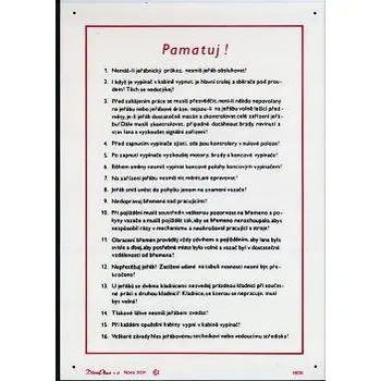 Značení Desatero pro jeřábníky