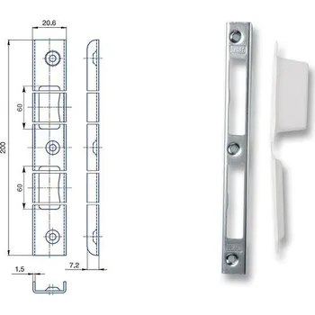 Zapadací plech úhlový Hobes K 193 - univerzální protiplech + plastová vanička Varianta: Zapadací plech úhlový Hobes K 193, zinek žlutý