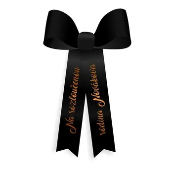 PotiskniTriko.cz Pohřební věncová stuha bronzová Stuha PotiskniTriko.cz Pohřební věncová stuha bronzová