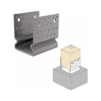 Tesařské kování Kotevní prvek typ U s prolisem Varianta: 80 x 80 x 4,0 mm