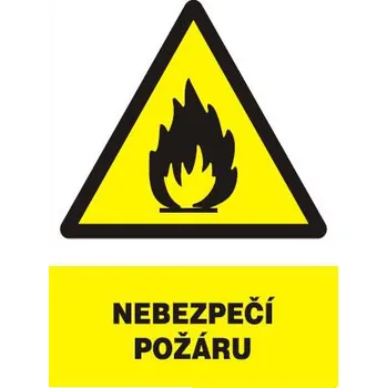 Nebezpečí požáru (plastová tabulka A4)