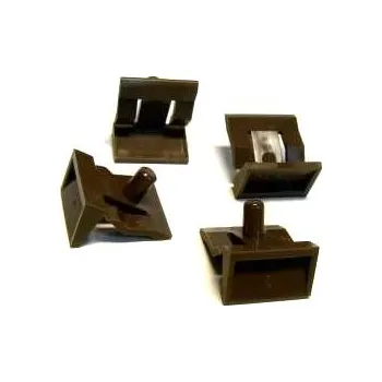 Plastová podpěrka polic, délka 20 mm, bez vtoků, plast Varianta: Podpěrka polic, délka 20 mm, bez vtoků, plast hnědý