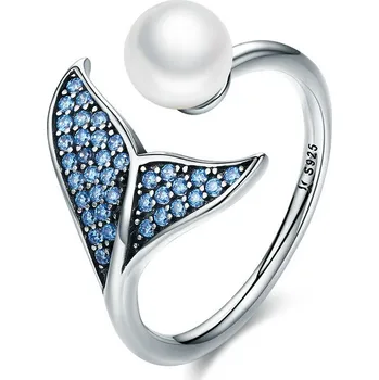 Prsten Elenys stříbrný prsten Perla a ploutev