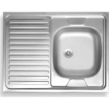 Kuchyňský dřez Novaservis DR60/80 L nerez + sifon