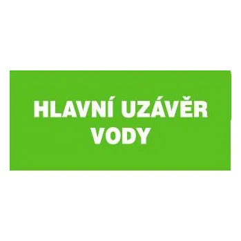 Hlavní uzávěr vody (plastová tabulka 210x87 mm)