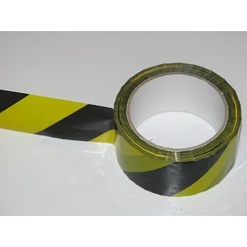 Lepicí páska Páska T normová samolepící, žlutočerná, šíře 50 mm