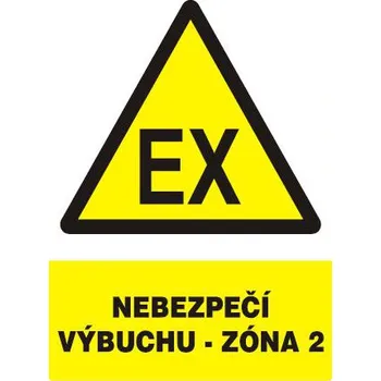 Nebezpečí výbuchu - zóna 2 (samolepka A4)