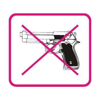 Značení Symbol - zákaz vstupu se zbraní