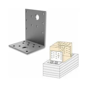 Tesařské kování Úhelník 90° Typ 2 Varianta: 40 x 120 x 65 x 3,0 mm