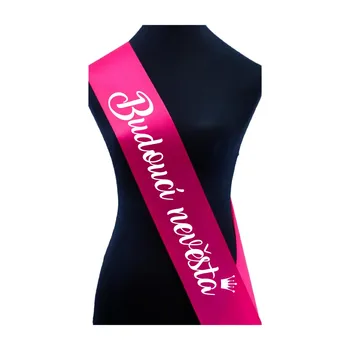 Svatební dekorace PotiskniTriko.cz Šerpa Budoucí nevěsta 01 růžová