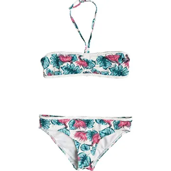 Dámské oblečení roxy Dětské dvoudílné plavky beach days marshmallow abyssal tropical - xwgr