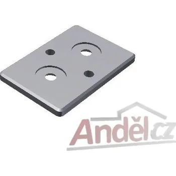 Zábradlí Boční kotvení Hranaté na kulatý sloupek