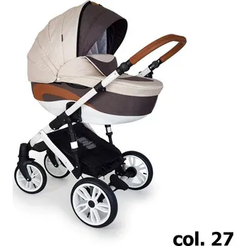 Kočárek Kočárek Firkon Vesta White 27 hnědá rukojeť