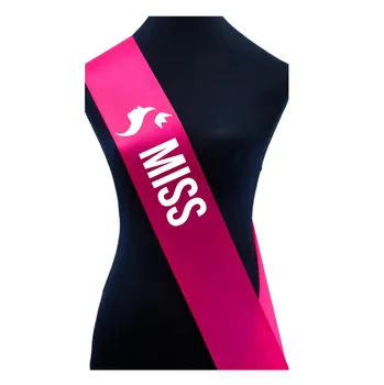 Party dekorace PotiskniTriko.cz Šerpa Miss 02 růžová