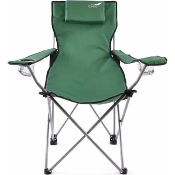 kempingová židle Divero skládací kempingová židle s polštářkem zelená