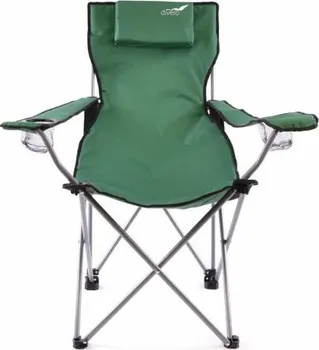 kempingová židle Divero skládací kempingová židle s polštářkem zelená