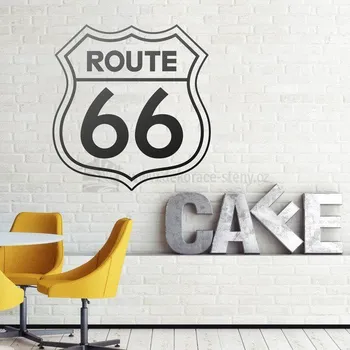 Samolepící dekorace Dekorace-steny.cz - Samolepka na stěnu - Route 66, 40 x 40 cm - 841