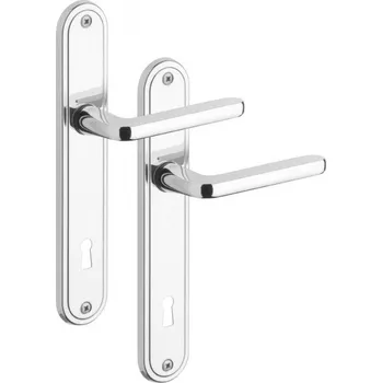 Rostex Klasik dveřní kování - klika-knoflík pro klíč 90mm Ti