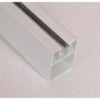 Roleta Vodící lišta plastová 60x45 mm s dážkou kartáček/guma Varianta:: bílá s drážkou pro kartáček