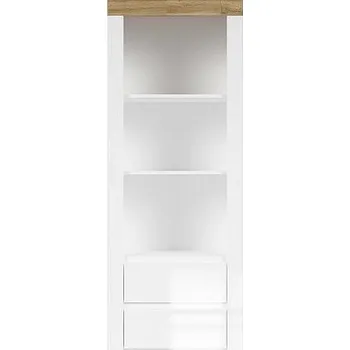 Obývací pokoj HOLTEN Regál REG3S, dub wotan/bílý lesk