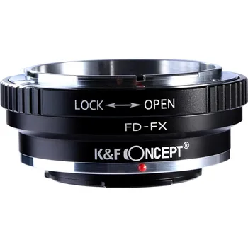 Redukce K&F Concept z objektivu Canon FD na Fujifilm X (Umožní nasadit objektiv s bajonetem Canon FD na fotoaparáty Fuji FX)
