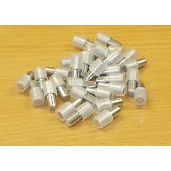 Policové podpěrky na sklo 5/5 x16 mm, ZB, bal=100ks