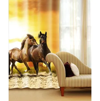 Závěs Dimex Koně při západu slunce fotozávěsy 140 x 245 cm