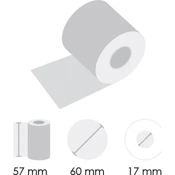 Kotouček do pokladny a tiskárny štítků Kotoučky TERMO KRPAROLLS 57/60/17 (1ks)