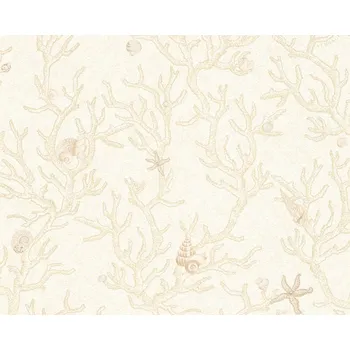Tapeta Luxusní vliesová tapeta 34496-1 moře, krémová metalická / Tapety na zeď 344961 Versace 3 (0,70 x 10,05 m) A.S.Création