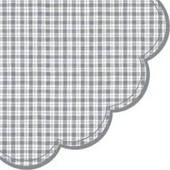 Papírový ubrousek Ubrousky PAW R 32 cm Chequered Grey