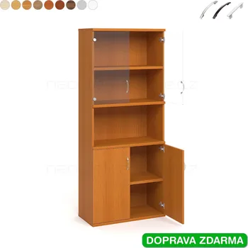 Policová skříň S 5 80 10 Hobis Strong - Skříň dveře plné, nika, dveře skleněné