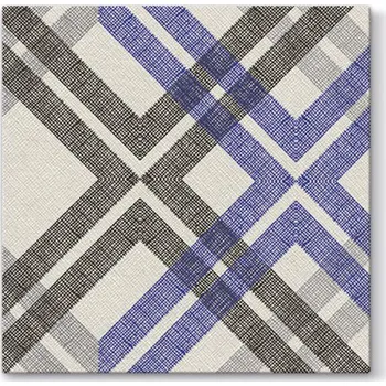 Papírový ubrousek Ubrousky PAW AIRLAID L 40x40cm Stylish Check Dark Blue