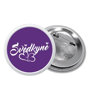 PotiskniTriko.cz Svatební placka pro svědkyně fialová