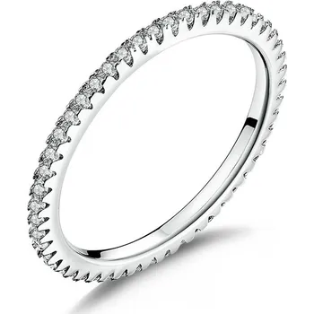 Prsten Elenys stříbrný prsten Třpytivá čirá linie Velikost: 8 (EU: 57-58)