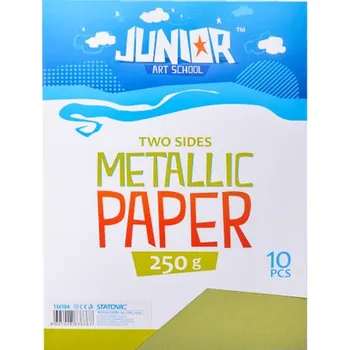 Dekorační papír A4 10 ks světle zelený metallic 250 g