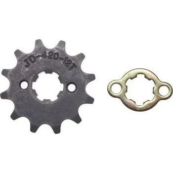 Řetězová sada pro motocykl řetězové kolečko 12z 420 (drážky D17 x d14 x 4 mm) s pojistkou