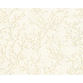 Tapeta Luxusní vliesová tapeta 34497-1 krémová metalická, mořské řasy / Tapety na zeď 344971 Versace 3 (0,70 x 10,05 m) A.S.Création