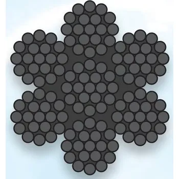 Lano Ocelové lano černě lakované 7x19, průměr lanka Ø 3mm