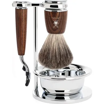 Mühle Rytmo Ash Pure Badger Mach 3 sada na holení s miskou