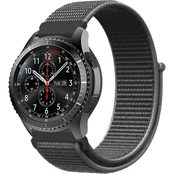 eses Nylonový řemínek na suchý zip - Tmavě zelený, 22 mm